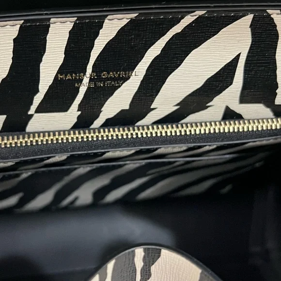 New-Mansur Gavriel Zebra-Print Leather Tote Bag - Picture 11 of 14